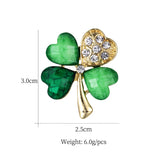 12 Crystal Green Leaf Brooch Lapel Pins Clothing Hijab Jewelry