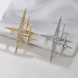 Baiduqiandu CZ Airplane Brooches Pins 3pcs