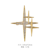 Baiduqiandu CZ Airplane Brooches Pins 3pcs