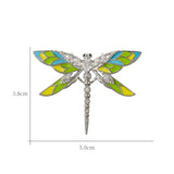 Zircon Dragonfly Brooch Insect Office Party Hijab Jewelry
