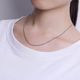 Baifuming s925 Sterling Silver O-Ring Necklace Choker