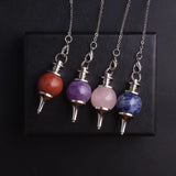 7 Chakra Necklace Pendants Natural Stone Yoga Crystal Amethysts Charm