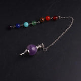 7 Chakra Necklace Pendants Natural Stone Yoga Crystal Amethysts Charm
