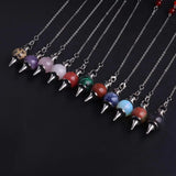 7 Chakra Necklace Pendants Natural Stone Yoga Crystal Amethysts Charm