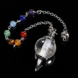 7 Chakra Reiki Healing Crystal Pendulum Charm Pendant