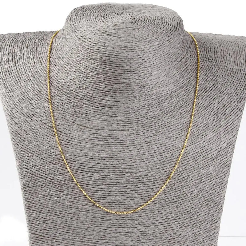 Ball Necklace Chain - Elegant Silver Tone Dainty