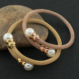 Stainless Steel Rose Cuff Bangle for Women