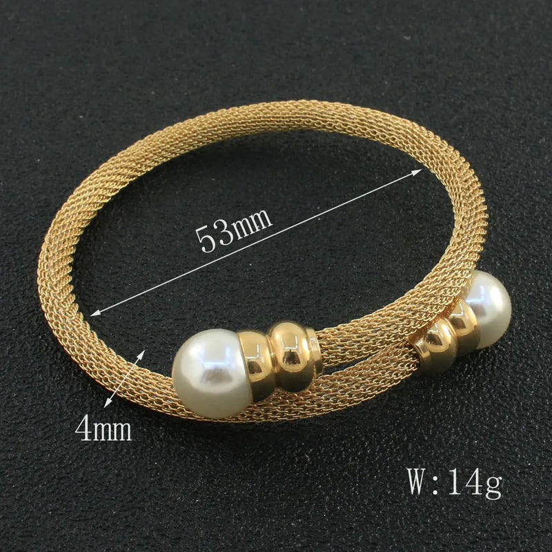 Stainless Steel Rose Cuff Bangle for Women