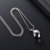 Stainless Steel Ball Urn Necklace for Ashes, Memorial Jewelry for Women Men