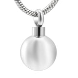Stainless Steel Ball Urn Necklace for Ashes, Memorial Jewelry for Women Men