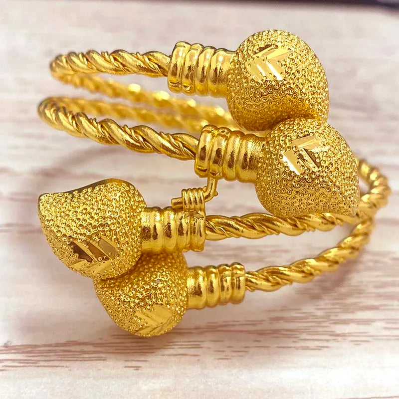 Ethiopian Bangle Women Dubai Bracelet Beads Jewelry