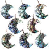 Shell Half-Moon Pendant Necklace Boho Beach Jewelry Gift
