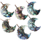 Shell Half-Moon Pendant Necklace Boho Beach Jewelry Gift