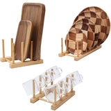 Bamboo Cup Bowl Plate Storage Rack - Creative Drain Cup Rack