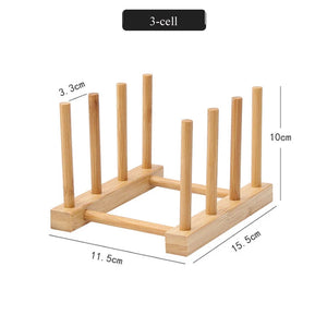 Bamboo Cup Bowl Plate Storage Rack - Creative Drain Cup Rack