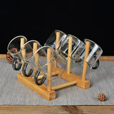 Bamboo Cup Bowl Plate Storage Rack - Creative Drain Cup Rack