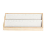 Bamboo Beige Earrings Holder Display Stand Tray Ear Stud Organizer Storage Tray