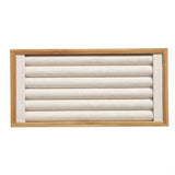 Bamboo Beige Ring Display Stand Tray Organizer Storage for Drawer