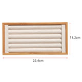 Bamboo Beige Jewelry Rings Display Holder Rack Stand Tray