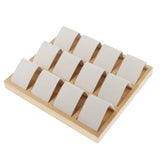 Bamboo Compartment Box Tray Earrings Display