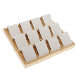Bamboo Compartment Box Tray Earrings Display