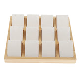 Bamboo Compartment Box Tray Earrings Display