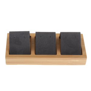 Bamboo Compartment Box Earrings Display Tray