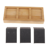 Bamboo Compartment Box Earrings Display Tray