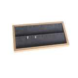 Bamboo Dark Gray Jewelry Display Tray Earrings Holder Rack Stand