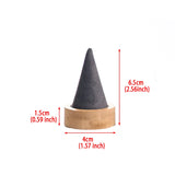 Bamboo Dark Grey Velvet Fingertip Ring Display Case