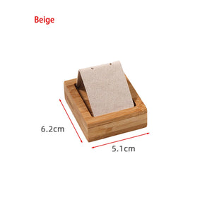 Bamboo Earring Display Holder Stand Jewelry Rack Storage Case