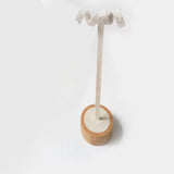 Bamboo Earring Holder Jewelry Organizer Stand Round Bottom Eardrop Shelf