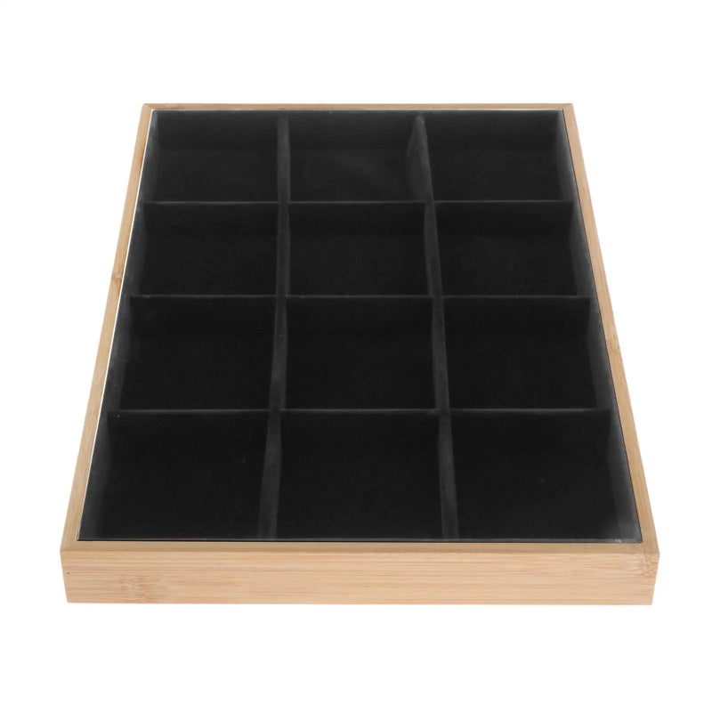 Bamboo Earring Necklace Jewelry Watch Box Case