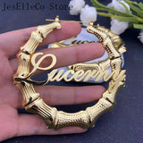 Bamboo Hoop Earrings Hiphop Sexy Statement