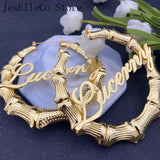 Bamboo Hoop Earrings Hiphop Sexy Statement