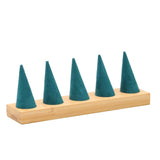Bamboo Ring Display Stand Holder Organizer