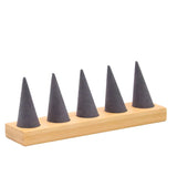 Bamboo Ring Display Stand Holder Organizer