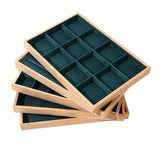 Green Velvet Jewelry Display Tray for Drawer