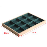 Green Velvet Jewelry Display Tray for Drawer