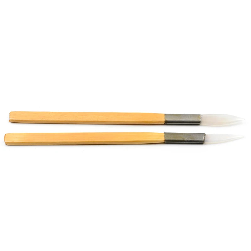 Bamboo Handle Agate Polishing Calender Pen