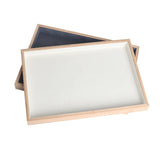 Bamboo Suede Jewelry Storage Tray Organizer