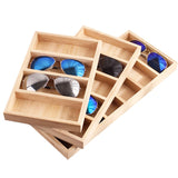 Bamboo Jewelry Display Glasses Tray Organizer