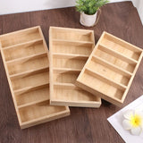 Bamboo Jewelry Display Glasses Tray Organizer