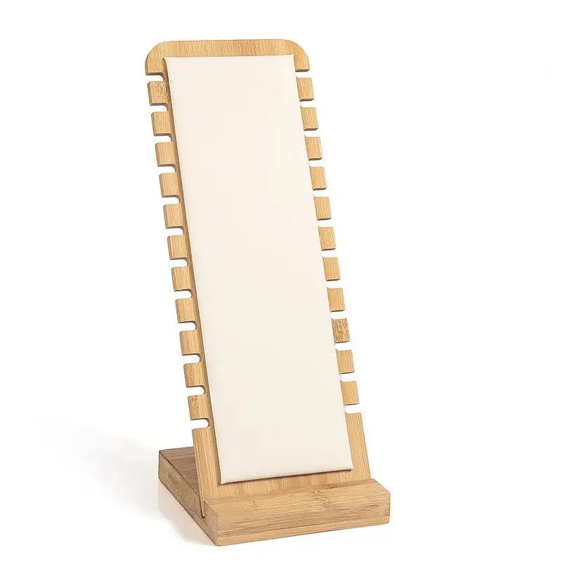 Bamboo Earrings Necklace Jewelry Organizer Holder Detachable Storage Rack