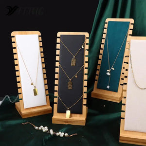 Bamboo Necklace Display Stand Easel
