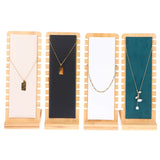 Bamboo Necklace Display Stand Wooden Easel Holder