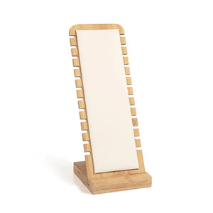 Bamboo Jewelry Display Stand Necklace Easel Showcase Holder