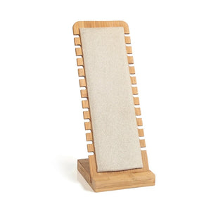 Bamboo Jewelry Display Stand Wood Necklace Easel Showcase Display Holder