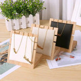 Bamboo Jewelry Organizer Rack Necklace Earrings Pendant Stand