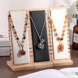 Bamboo Jewelry Organizer Rack Necklace Earrings Pendant Display Stand